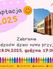 Zebranie dla rodziców dzieci nowo przyjętych