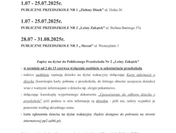 Dyżur wakacyjny